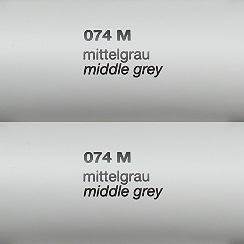 Unbekannt 5,08€/m² Rapid Teck® Matt Folie - 074 Mittel Grau - Klebefolie - 5m x 1,26m - Folie Matt Plotterfolie - Klebefolie Selbstklebend - auch als Moebelfolie - Dekofolientage