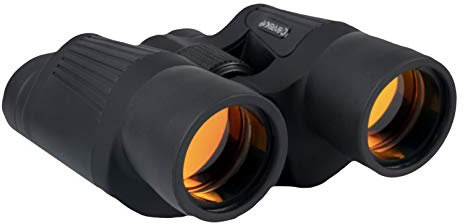 Barska X Trail Reverse Porro Fernglas 8 x 42 – schwarzes Porro-Prismen-Fernglas, Verschiedene Vergrößerungen, beschichtete Optik, Weitwinkel, große Objektive, Gummiarmierung, rutschfeste