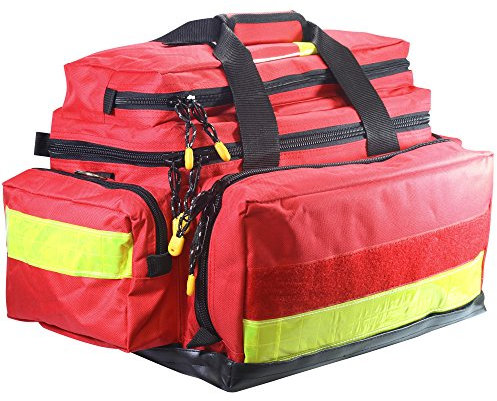 Notfalltasche Minister XL Rot | 50 x 34 x 32 cm | Wasserabweisendes Nylon | Variabler Innenraum & viele Staufächer | Reflektoren & robuste Verarbeitung | Perfekt für den professionellen Einsatz
