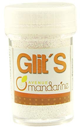 Avenue Mandarine 42501MD Glitter Glit's Flakon (14g, mit praktischem Streuaufsatz zur leichten Handhabung, ideal für Kinder) 1 Stück weiß