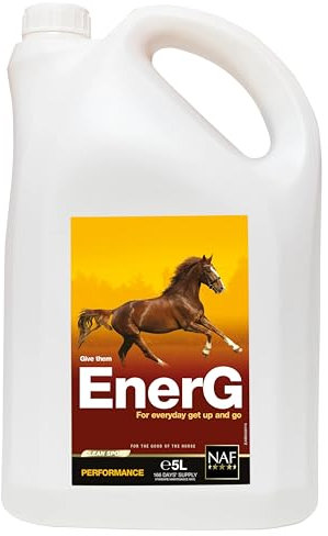 NAF EnerG 5L – Iron-Rich Liquid Supplement for Horses – Supports Red Blood Cell Production, Stamina & Recovery – With B Vitamins, Copper & Zinc
