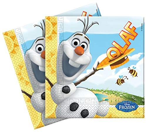Unique Party 71995 - Disney Frozen Paper Napkins, Pack of 20 featuring Summer Olaf