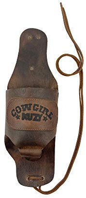 Cowgirl Buzy Beer Holster Handmade by Hide & Drink :: Bourbon Brown