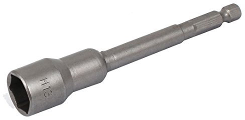 sourcing map 13mm Douille Visseuse Douille tournevis hexagonale métrique magnétique Pour vissage dévissage écrous Gris argenté