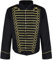 Ro Rox Steampunk Napoleon Military Drummer Parade Jacket - Black & Gold (Men's XL)