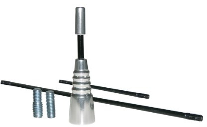 EUFAB 17579 Mini Alu-Dachantenne, Aluminium Poliert