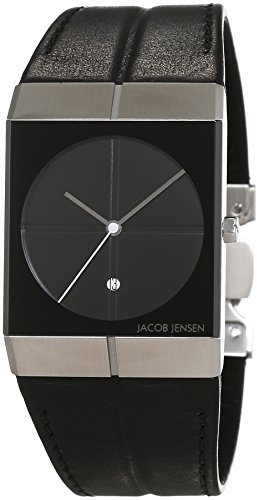JACOB JENSEN Unisex-Armbanduhr JACOB JENSEN ICON Analog Quarz Leder JACOB JENSEN 230