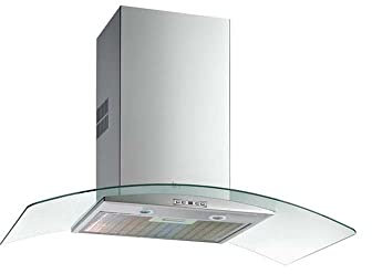 Teka NC 785 - Campana Extractora 70 cm, Campana Decorativa con Ala de Cristal, Motor de Doble Turbina EcoPower, Mandos Electrónicos, 3 Velocidades + Intensiva, 2 Lamparas LED, Color Acero Inoxidable