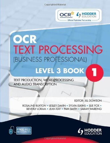OCR Text Processing (Business Professional) Level 3 Book 1 Text Production, Word Processing and Audio Transcription by Pam Smith (2010-03-26)