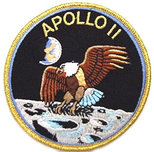 Blue Heron NASA Apollo 11 Mision Patch 10,2 cm bestickt zum Aufbügeln/Aufnähen.