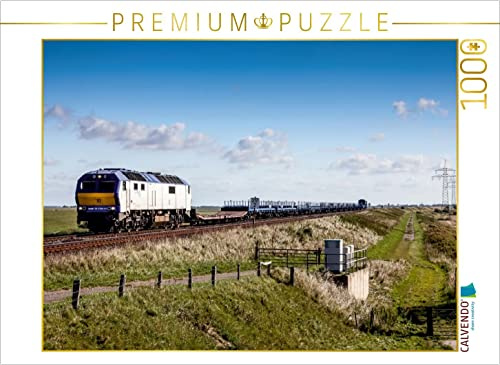 CALVENDO Puzzle Der Neue Autozug von RDC mit MaK De 3700 | 1000 Teile Lege-Größe 64 x 48 cm Foto-Puzzle für glückliche Stunden
