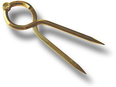 Marinezirkel, Kartenzirkel, Stechzirkel geschwungen 19cm