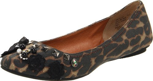 Naughty Monkey Women's Whiz Kid Ballet Flat, Leopard, 7 UK