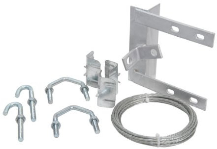 6 CHIMNEY LASHING BRACKET KIT - TV AERIAL SATELLITE MAST/POLE ROOF INSTALL