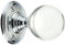 Fulton & Bray Clear Glass Ball Mortice Door Knob Polished Chrome
