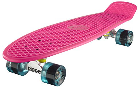 Ridge PB-27-Pink-ClearBlue Skateboard, Pink/Clear Blue, 69 cm