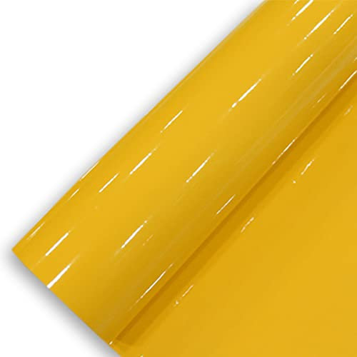 Könighaus (5,61€/m2) Gelb Glanz Autofolie 400 x 152 cm blasenfrei mit Anleitung