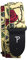 Perri's Leathers Ltd. - Sangle de Guitare - Nylon - Jacquard - Roses & Crânes - Beige - Ajustable - Pour Guitares Acoustiques/Basses/Électriques - Fabriquée au Canada (TWS-7143)