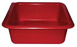 ALUMINIUM ET PLASTIQ Cuvette carrée 24 cm, 3.5L Rouge