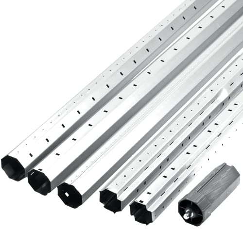 Stahlwelle/Teleskopwelle/Rolladenwelle Set mit Walzenkapsel Länge bis 368cm f. Rolladen Rollladen SW60 8-Kant