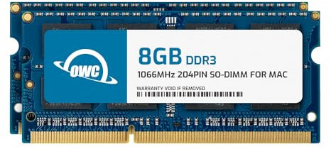 OWC - 16GB Memory Upgrade Kit - 2 x 8GB PC8500 DDR3 1066MHz SO-DIMMs für Mac Mini 2010, MacBook 2010, & MacBook Pro 13 2010 Modelle
