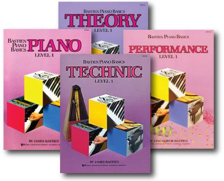 Bastien Piano Basics Level 1 - Learn to Play Four Book Set - Includes Level 1 Piano, Theory, Technic, and Performance Books