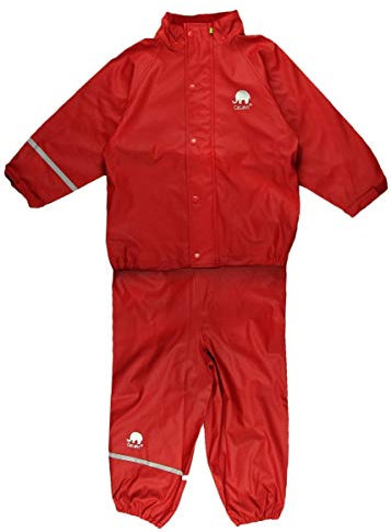 Celavi Basic Rainwear Suit-Solid Abito, Rosso (Red), 140cm Bambini e Ragazzi