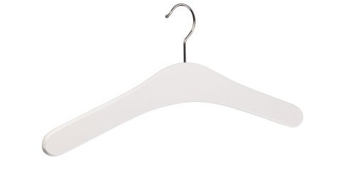 pieperconcept 20 x Kleiderbügel Gent Buche weiß mit silbernem Haken Marke