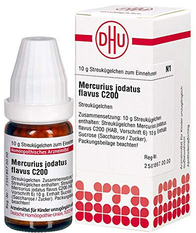 Mercurius jodatus flavus C200 DHU Globuli, 10 g Globuli