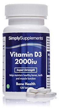Vitamin D3 2000 IU | Supports Healthy Bones, Muscles & Immune Function | 120 Tablets = 4-Month Supply | Suitable for Vegetarians | Manufactured in The UK to GMP Standards