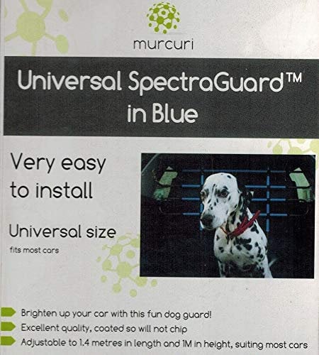 BLUE / BLACK - DOG GUARD Adjustable Universal EASY FIT Suit most Cars Estates & Hatchbacks