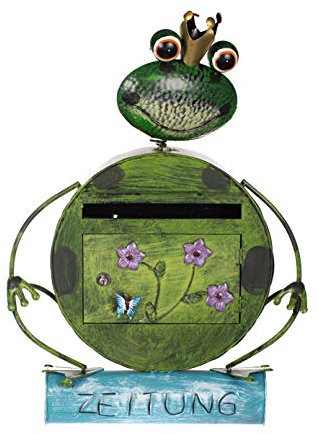 Antiker Briefkasten, Tierdesign Frosch, NA13A332 Handbemalt.