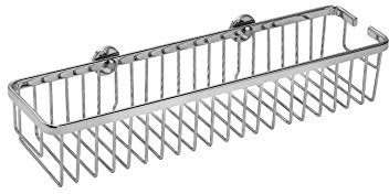 Croydex Slimline Aluminum Long Cosmetic Bathroom Storage Basket Shower Caddy, Lifetime Rust Free Guarantee