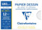 Clairefontaine 96155C Mappe Zeichenpapier (180 g, 21 x 29,7 cm, 12 Bögen, ideal für Kunstunterricht, geleimt) weiß