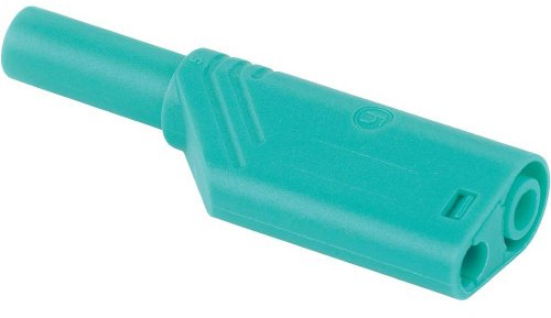 SKS Sicherheits-Bananenstecker, Durchmesser der Stifte: 4 mm, Hirschmann, LAS S, G, 934099104, Grün, 1 Stück