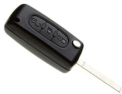 Jongo - Carcasa de Llave con Cuchilla Compatible con Citroen C4, C5 y C6 | CE0523 | Caja Clave Plip Vehículo Utilitario Mando a distancia 3 Botones