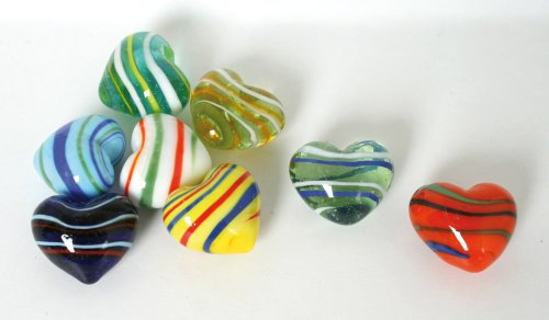 Bartl Glas-Herzen gestreift, 8-TLG.