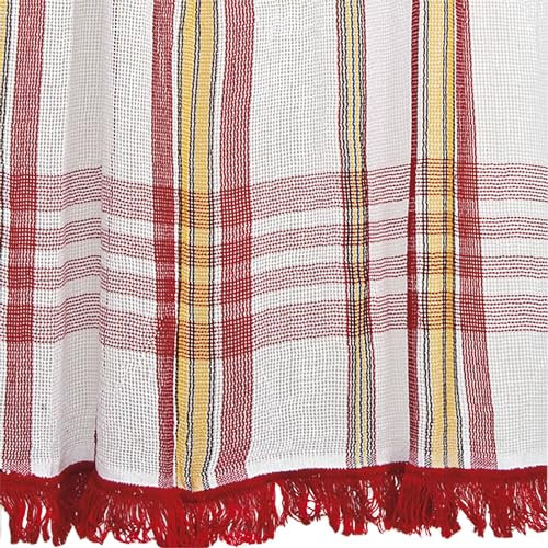 Rideau Marseillais tissé Rouge 225 x 140 cm
