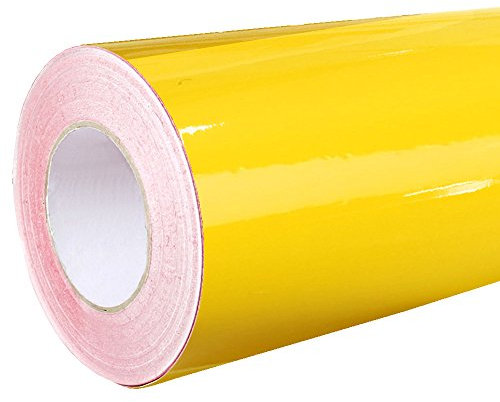 Rapid Teck® 4,75€/m² Glanz Folie 019 SignalGelb Gelb - Klebefolie - 5m x 63cm - Plotterfolie- Folie selbstklebend - auch als Moebelfolie - Klebefolie