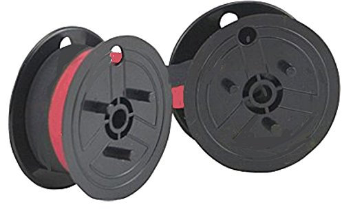 Farbband - schwarz-rot- für Ibico 1616 P als Doppelspule für 1616P Gr.51- Farbbandfabrik Original