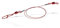 Flexonit Unisex – Erwachsene 10C4050801019523C10 Stahlvorfach mit Wirbel und Karabiner-7x7 Red 7x7 0,27mm 25cm 2St, Bunt, Normal