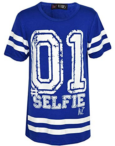 A2Z 4 Kids Girls Top 01 Selfie Print Designer - Fashion Top Royal 7-8