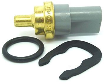 Reperio Wasser Kühlmitteltemperatur Gauge Senso mit Clip O-Ring, Teilenummer 06A919501A, 06A919501, grau, 2-Pin