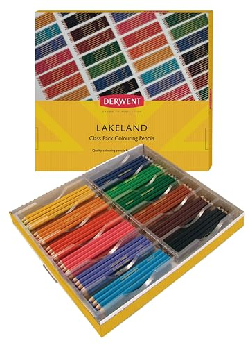 Derwent Lakeland Jumbo Colouring Pencils for Kids - School Pack of 144 Coloured Pencils, Kids Colouring Pencils for Arts and Crafts, Assorted Colours, Class Pack, School Supplies, Bulk Pencil Set