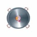 La Ideal paellera de Acero Pulido, Plata/Rojo, 150 cm