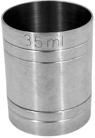 Stainless Steel Copper Thimble Bar Pub Club Spirit Measure CE Marked Chabrias Ltd (35ml, Stainless Steel)