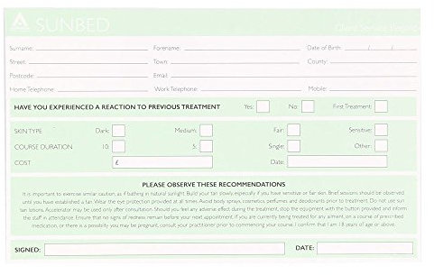 Record Cards Sunbed (100)