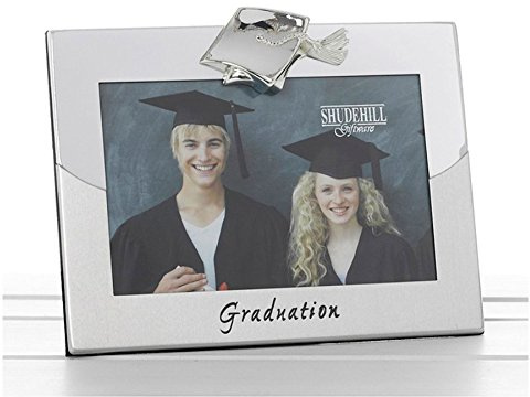 Shudehill Giftware Satin Silver Graduation Two Tone 4x6 Photo Frame Gift