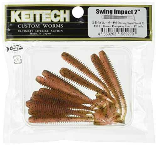 Keitech Swing Impact 2 Green Pumpkin Fire