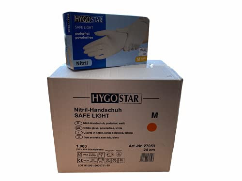 Nitrilhandschuh Safe Light weiss L